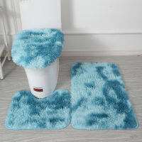 3Pcsset Plush Bathroom Mat Soft Fluff Shower Car Non-slip Bath Cars Rug Bathroom Accessories Toilet Lid Cover