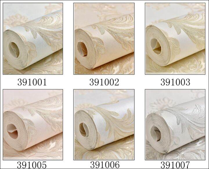 noenname-nuil-ง่ายแผ่นรองจานข้าวสไตล์ยุโรปวอลล์เปเปอร์ตกแต่งบ้านลาย-damask-3d-ม้วนวอลล์เปเปอร์สำหรับห้องนอนห้องนั่งเล่น