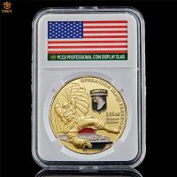 US Special Forces 101St Airborne Division Operation Iraqi Freedom Gold Medal Token Challenge Collectibles Coins W/PCCB Holder