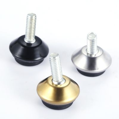 【YF】۞  4 Pcs M6x15mm Swivel Leg Levelers Feet Glide Adjustable Leveling Base for Tables Chairs Cabinets Riser