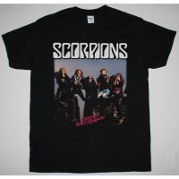 2023ใหม่มาถึง100 ผ้าฝ้ายแฟชั่น Tee ใหม่แมงป่อง BAND โลหะสีดำแขนสั้นผู้ชาย T-Shirt