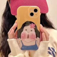 เคสสำหรับ IPhone 15 14 13 12 11 Pro Max X XR Xs Max 8 7 6S Plus SE 20203D น่ารักและน่ารักสำหรับเด็กผู้หญิงซิลิโคนป้องกันการตกหล่นเต็มกระเป๋า