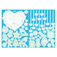 ₪✴﹍ Creative Luminous Christmas Snowflake Sticker Window Glass Wall Decor Sticker Electrostatic Fluorescent Christmas Decor Sticker