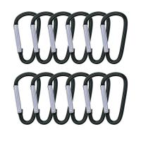 12 X Carabiner Clip Clasp Spring Hook Keyring Buckle Camping Carabina Karabiner