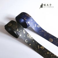 ★New★ 25mm bronzing galaxy star star satin ribbon ribbon handmade hair accessories head jewelry bajito diy accessories materials