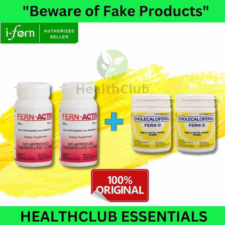 Original iFERN 2 Fern D 60 Vitamin D & 2 Fern Active Multivitamins