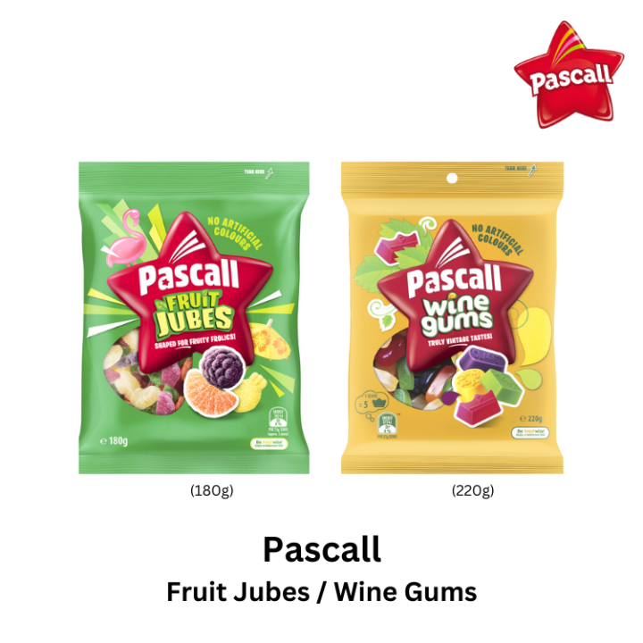 Pascall - Fruit Jubes / Wine Gums (Fruit Flavoured Jelly Confectionery ...