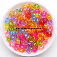 Random Mixed Colors Faceted Clear Acrylic Plastic Lucite Rondelle Spacer Beads 6 8 10 12MM Traps  Drains