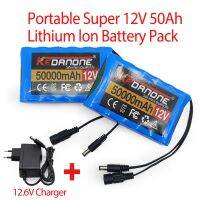 Original Portable 3S2P 12V 50000mah Rechargeable Li-Ion BatteryFor LED Lamp Light Backup Powe CCTV 12.6V Charger