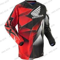 Mens Honda Long Sleeve Motocross Jersey Racing Shirt Motorcycle Riding Top Quick dry MTB MX ATV Riding Shirt Bicycle Jersey DH Off Road Enduro Jersey Casual Apparel