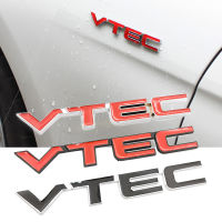 3D สีแดง VTEC โลโก้โลหะรถจัดแต่งทรงผมสัญลักษณ์หางร่างกายตราโลหะผสมสังกะสีสติ๊กเกอร์สำหรับฮอนด้าซีวิคแอคคอร์ดโอดิสซี Spirior CRV SUV