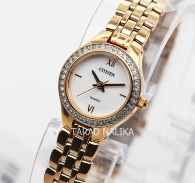 นาฬิกา CITIZEN lady crystal EJ6143-59A เรือนทอง pinkgold (ของแท้ รับประกันศูนย์ 1 ปี)