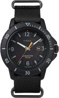 Timex Mens Expedition Gallatin Solar-Powered Watch Black/Orange