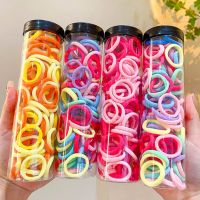 100 Pcs Girls High Elasticity Durable Rubber Band with The Box Hair Rings Colorful Hair Ropes Dont Hurt Hair Headwear