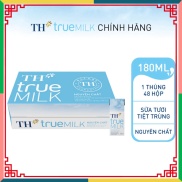 Thùng 48 hộp sữa tươi nguyên chất không đường TH True Milk 180ml 180ml x