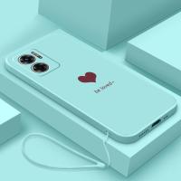 Redmi 10 5G Stylish Love Heart ยางหุ้มโทรศัพท์ Liquid Silicon Case ปลอกกันกระแทก