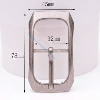 Arch Solid Rectangular Antique Silver Center Bar Pin Belt Buckle Fit 32mm Strap 78x45MM