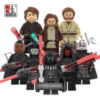 【hot sale】 ❐ B02 Mini Dolls Star Wars Anakin Darth Vader Obi-Wan Black Warrior Mini Dolls Childrens Assembled Building Block Toys gifts