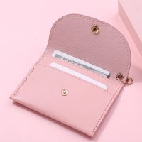 Simple Fashion PU Leather Coin Purse Women Buckle Ultra-thin Mini Change Purses Keychain Wallets Card Holder Pouch Small Wallet Wallets