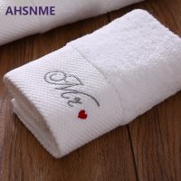 【CW】 AHSNME 70x140cm weight 600g and two towels 35x75cm super soft thick white towel Couple style large bath