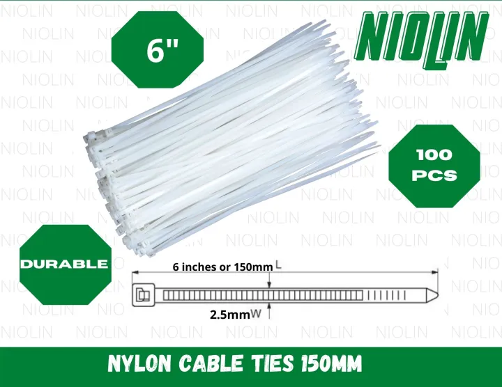 Nylon Cable Ties 6 Inches 2 5 X 150 Mm 100pcs Per Pack White Lazada Ph