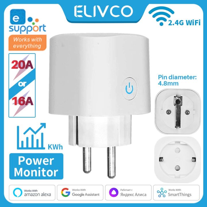 Smart Plug WiFi Socket EU 16A/20A With Power Monitor Timing