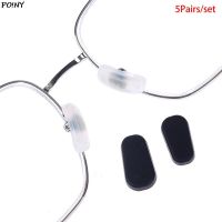 5Pairs Glasses Accessories Transparent Black Nose Pads Silicone Non Slip Nose Pad Anti Indentation Nose Decompression Nose Cover