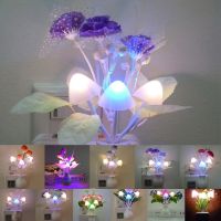 ETXNovelty 7 Color Night Light US Plug Induction Dream Mushroom Fungus Luminaria Lamp 220V LED Mushroom Lamp led night lights