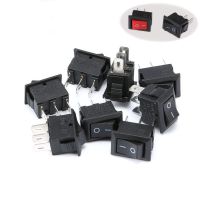 10PCS 2 Pin 3 Pin 10x15mm 3A 250V Black Button Rocker Switch ON OFF AC 10X15 Mini Rocker Power Switches