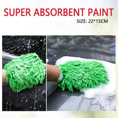 15*22cm Car Cleaning Car Brush Cleaner Wool Soft Car Microfiber Washing Care Color Washer Glove Cleaning Motorcycle Brush Gloves Random T4U8