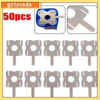 GOTORADE 50pcs รูปตัวยู ชุบนิเกิล การเชื่อมเชื่อม อุปกรณ์เสริมทดแทน จุดเชื่อมจุด แผ่นนิกเกิลแผ่น สำหรับแบตเตอรี่ลิเธียม18650