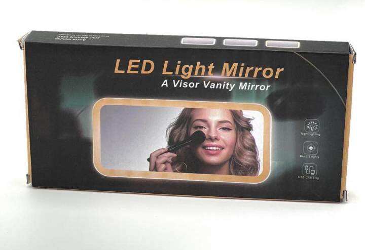 led-light-mirror-กระจกไฟled-กระจก-led-แต่งหน้า-ในรถยนต์-กระจกแต่งหน้ามีไฟ-led-กระจกแต่งหน้า-led-กระจกพร้อมไฟ-led-สำหรับติดในรถยนต์-ชาร์จแบตเตอรี่