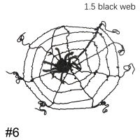 Tlapu 30/60/75/125ซม. ใยแมงมุมสีดำสำหรับตกแต่งบ้านผีสิงฮาโลวีน
