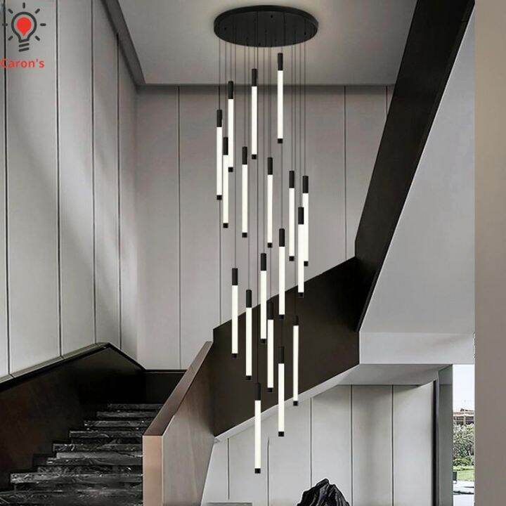 Modern Duplex Villa High-rise Staircase Pendant Light For Living Room ...