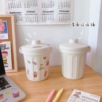 【Ready Stock】Ins Style Desktop Small Storage BoxTube Bedroom Creative Girlish Heart Home Cute Internet Celebrity Mini Storage Box with Lid