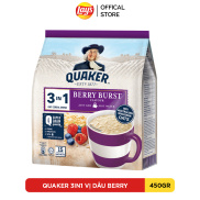 Quà tặng Thức uống yến mạch Quaker 3in1 vị Dâu Berry 450g