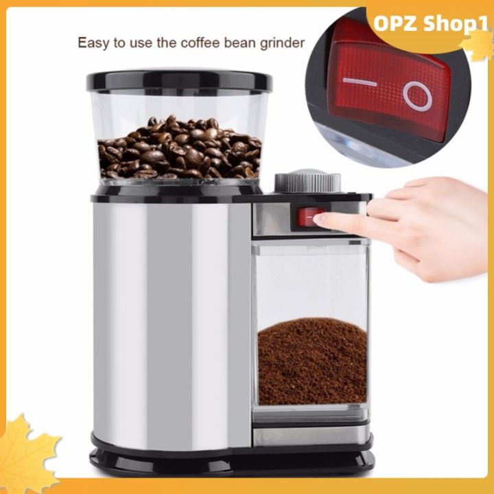 opz-ปรับได้อัตโนมัติเครื่องบดกาแฟไฟฟ้าสแตนเลสเครื่องบดถั่วชงกาแฟ