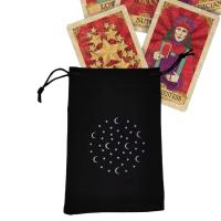 กระเป๋าใส่ไพ่ทาโรต์ Moon Star พิมพ์ถุงเก็บไพ่ทาโรต์กำมะหยี่นุ่ม Oracle Cards Bag With Drawstrings, Tarot Card Holder Bag For Tarot Enthusiast, Hand Gift Bags