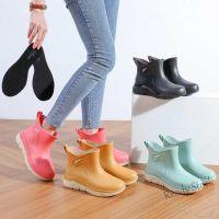 【hot sale】 ℗☒ B53 Shuta Colored High Tube Rain Boots Womens Rain Boots Overshoes Acid And Alkali Water Resistant