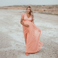 2021Maternity Dress Photography Props Elegant Mesh Sequins Dresses Pregnant Women Clothes Fancy Pregnancy Photo Prop Shoot Vestidos