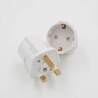 1 Pcs UK ปลั๊กอะแดปเตอร์5X5X7ซม. 250V ยุโรป EU Sockets 2 Pin To UK 3 Pin Plug Adapter Travel Mains Adapter Converter Plug