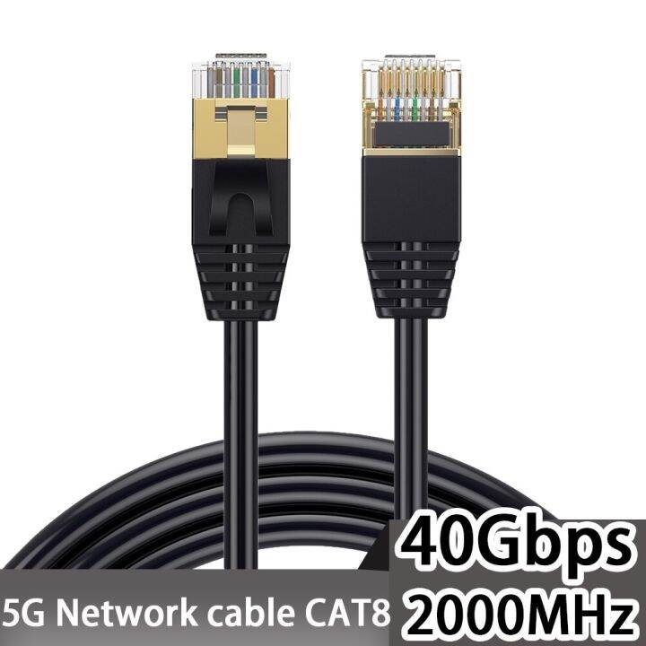 OD3.8Mm RJ45 CAT8 Thin Cable HighSpeed 40Gbps 2000Mhz 10Gigabit Cat 8 Fine Jumper