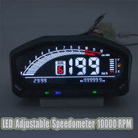 สำหรับ1 2 4กระบอก LED ปรับ S Peedometer 10000รอบต่อนาที Odemeter T Achometer สากลกันน้ำ Moto แดชบอร์ด