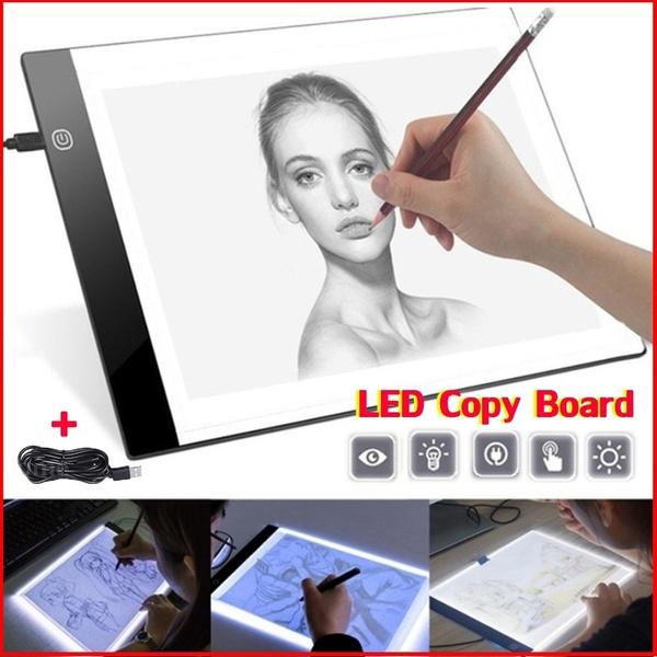 Dimmable A5 LED USB Light Box Tracing Board Art Stencil Drawing Copy Pad Table 