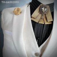 ㍿☏❁ High-quality Mens Bowtie Brooches Fashion Handmade Fabric Crystal Bow Tie Wedding Party Necktie Luxulry Jewelry Accessories