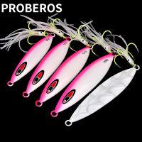 PROBEROS 1Pcs โลหะตกปลา Lure 80G 100G 120G 150G 200G 250G 300G Luminous Jigs Swimbait ประดิษฐ์ Wobbler Glow Cover ช้า Trolling เหยื่อ LF118