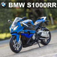 124 BMW S1000RR Alloy Diecast Motorcycle Model Toys Shock Absorber Simulation Motorcycle Sound Light Metal Vehicle Toy For Boys