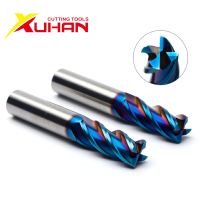 HRC65 4 ขลุ่ยคาร์ไบด์ end mill milling tools การเคลือบโลหะผสมทังสเตนเหล็ก endmils Cnc machine cutting tools end mills