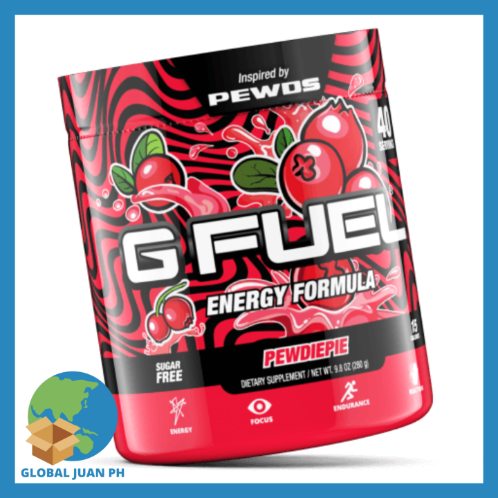 G FUEL Energy Formula Tub Inspired by Pewds PewDiePie Lingonberry