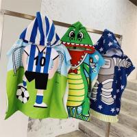 Newborn Wrap Blanket Cartoon Child Kid Hooded Cloak Infant Bathrob Baby Bath Towel Robe Cotton Boy Girl Beach Robe Astronaut Cap